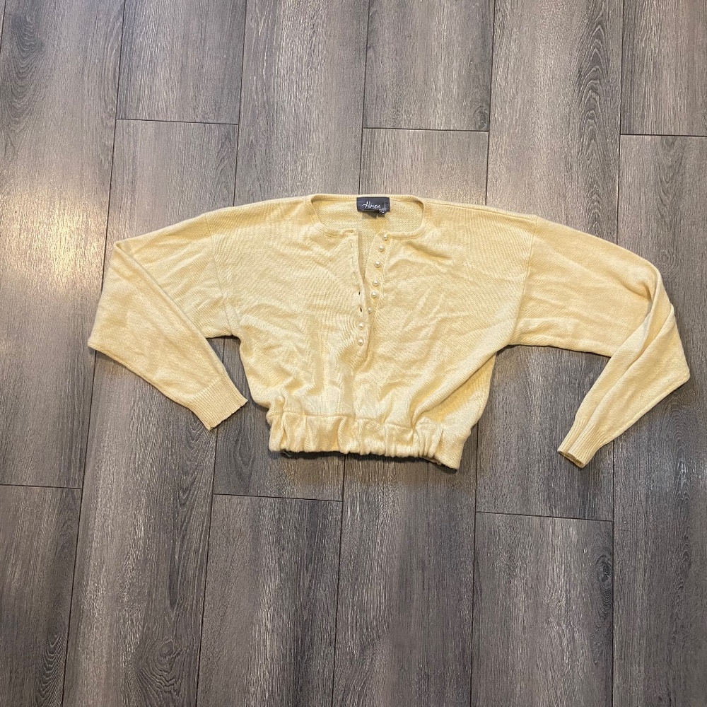 Yellow cropped sweater